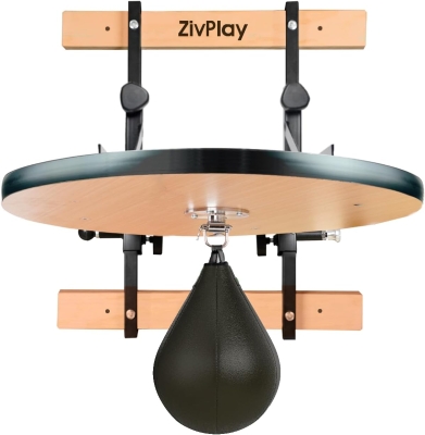 24"" Speed Bag Platform with Height-Adjustable Mount, 360° Swivel, Includes Speedbag and Pump