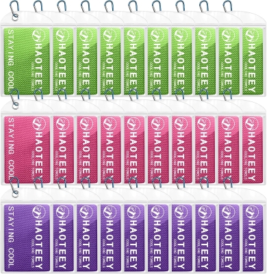 30-Pack Cold Towels 40in x 12in – Neck & Face Cooling Cloths, Bulk Sports Rags for Hot Weather, Running, Soccer, Yoga, Gym, Golf