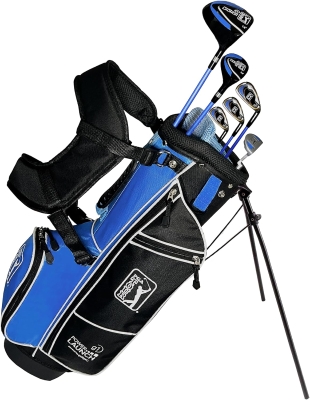 PGA TOUR Youth 10-Piece Golf Set for Ages 8–12 & 12+, Right or Left-Handed – Lightweight Clubs with Stand Bag
