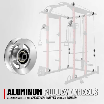 Mikolo K6 Power Cage — 1500 lb Capacity Power Rack with Cable Crossover, Lat Pulldown & Pulley System for Home Fitness