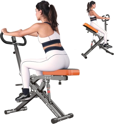 SogesHome Foldable Squat & Row Machine – Home Full-Body Trainer with Adjustable Resistance Bands, Foldable Design, 330 LBS Capacity