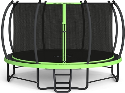 BCAN Outdoor Recreational Trampoline with Enclosure & Ladder - 8ft–16ft, ASTM F381-16 Certified, 2025 Upgraded Materials
