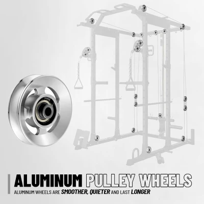 Mikolo K6 Power Cage – 1500 lb Capacity Squat Rack with Cable Crossover & Lat Pulldown System