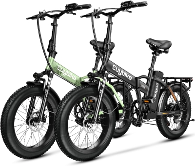 2024 Upgraded 1000W Foldable E-Bike with 48V 20Ah Removable Battery, 30+ MPH, 80-Mile Range, 20"" Fat Tires — Foldable Commuter & Off-Road Electric Bicycle