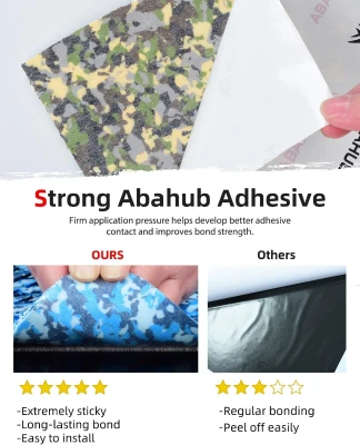 Abahub EVA Foam Deck Pad 96''x16''/23.5''/38''/47'' & 48''x16'' – Non-Slip Camouflage Traction Mat, Peel-and-Stick, Trimmable for Boats, SUPs, Paddleboards and Kayaks