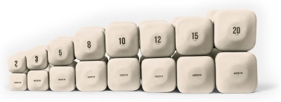 WeGym SafeGrip Anti-Roll Square Dumbbells with Thick, Textured Handles — Non-Slip Free Weights for Home, Strength Training & PT