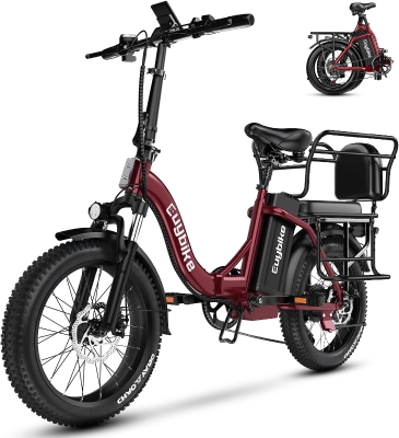 KEBIKO 1000W Peak Foldable Electric Bike with 48V 20Ah Removable Battery, 30+ MPH, Up to 80-Mile Range, 20"" Fat Tire Foldable Ebike for Adults – Commute, Beach, Snow
