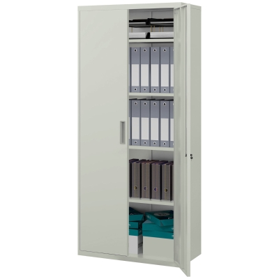 HOMCOM 71" Tall Garage Cabinet, Metal Storage Cabinet with 2 Doors, 4 Adjustable Shelves for Home Office, Study, Garage, White