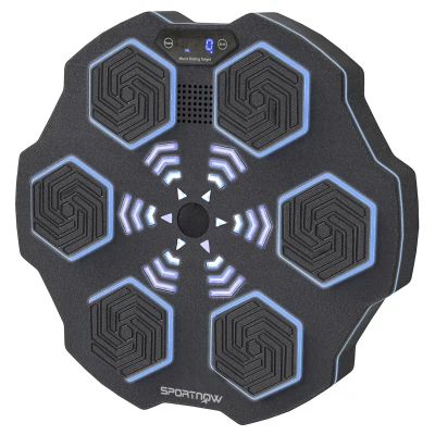 Soozier Music Boxing Machine for Adults, Wall Mounted Music Punching Machine with 9 Speeds & Modes, LED Lights