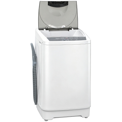 HOMCOM Compact Washer, Portable Washing Machine, Full Automatic Washer with 8 Programs and 6 Water Levels, White