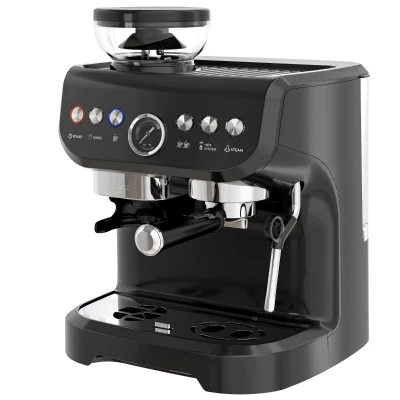 HOMCOM Espresso Machine, 15 Bar Barista Coffee Maker with Milk Frother, Fast Heating, Grinder for Espresso, Latte, Cappuccino