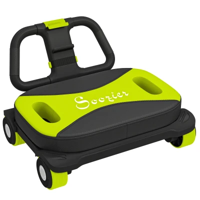 Soozier Ab Wheel Roller, Automatic Rebound Abdominal Wheel, Core Training Equipment with Phone Holder and Foldable Handle