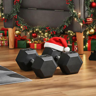 Soozier 50lbs Hex Dumbbell Set of 2, Non-Slip Handles