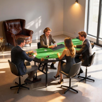 Soozier 72" Foldable Poker Table for 8 Players with Cup Holders, Green