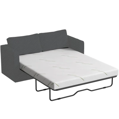 4'' Gel Memory Foam Sofa Mattress Cushion Queen Size with 4-Layer Construction, Mattress Pad with Knit Cover, 58'' L x 72'' W x 4'' H, White