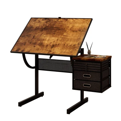 1500-Piece Jigsaw Puzzle Table with 4 Felt Sorting Trays, Black
