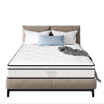 8'' Full Memory Foam Hybrid Mattress with Pocket Springs, Mattress Pad with Compressed and Vacuum-Sealed, 54'' L x 75'' W x 8'' H, White