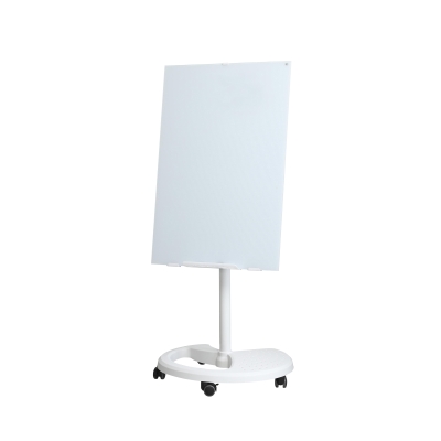 Magnetic Tempered Glass Dry Erase Board with 2 Magnets, White