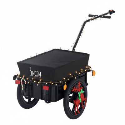 Aosom Bicycle Cargo Trailer, Waterproof Cover, 16in Wheels