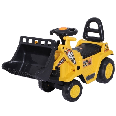 HOMCOM 3-in-1 Ride On Toy Bulldozer, Construction Truck