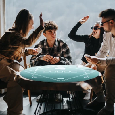 Poker Mat Φ23.6" x 0.2" D Dark Green