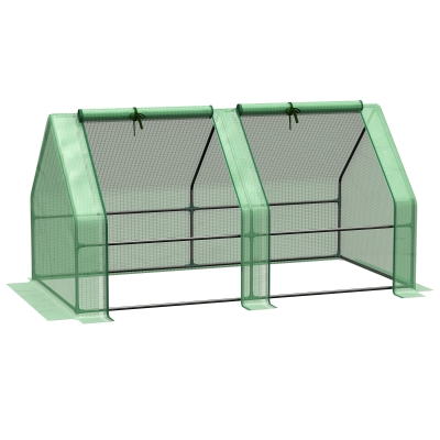Outsunny 6' x 3' Portable Mini Greenhouse, UV PE Cover, Green