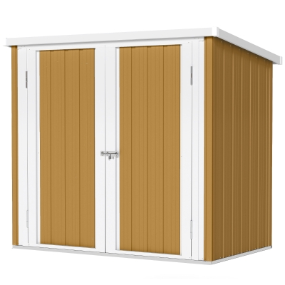 Outsunny 5' x 3' Metal Garden Storage Shed, Tool House with Double Doors for Backyard, Patio, Lawn