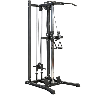 Soozier Cable Station Dual Pulley System with Pull up Bar and 14 Adjustable Positions