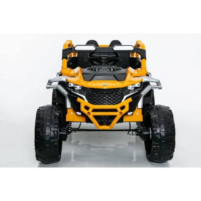 12V 2-Seater Kids Electric UTV Ride-On with Remote Control, Yellow+Black