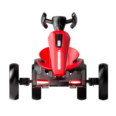 12V Electric Pedal Go-Kart for Kids with Adjustable High-Back Seat, Red