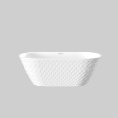 Freestanding Acrylic Bathtub, Gloss White