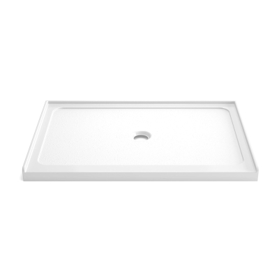 32" x 48" Shower Base with Durable No-Flex Construction, Gloss White