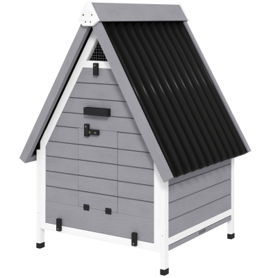 PawHut Wooden Chicken Coop for 2 with Nesting Box & Ramp