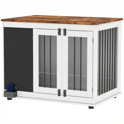 Dog Crate Furniture 38.6" W x 25.6" D x 30.7" H White