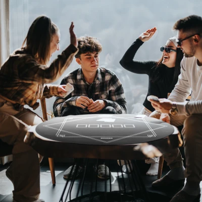 Poker Mat Φ23.6" x 0.2" D Black