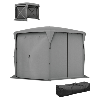 Pop Up Canopy 135.8" L x 135.8" W x 82.7" H Dark Gray