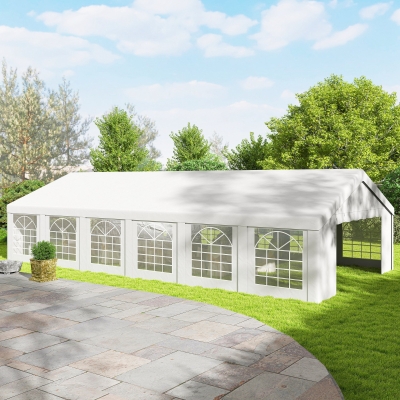 Outsunny 20' x 40' Party Tent, Outdoor Canopy Tent with 12 Removable Window Sidewalls for Parties, Wedding, Events, BBQ