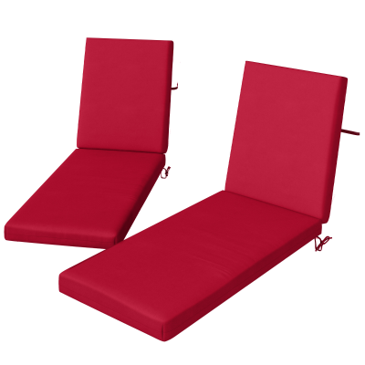 Outsunny 2-Piece Back and Seat Cushion Pillows Replacement, Patio Chair Cushions Set with Ties for Indoor Outdoor, Wine Red