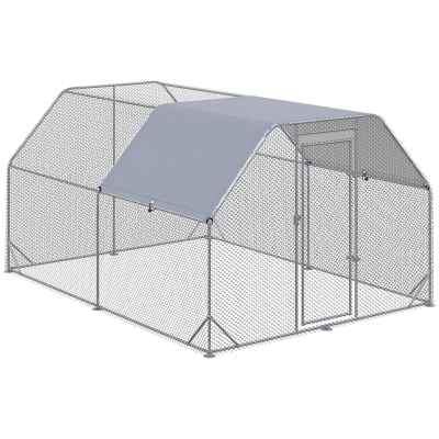 PawHut Large Metal Chicken Coop, 9.2' x 12.5' x 6.4' Outdoor