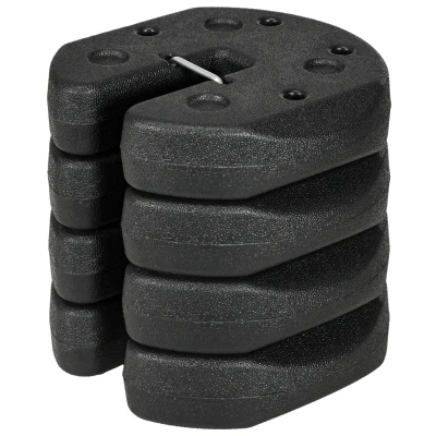 Outsunny Tent Weights Set of 4, Total 26 LBS Weights for Canopy Gazebo Legs with Reinforced Pins and Carry Belt