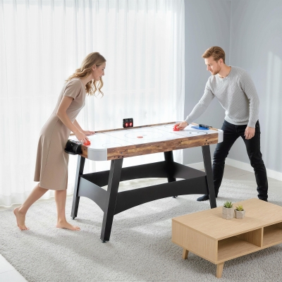 Soozier 61" Air Hockey Table, Arcade Game Table with LED Scoreboard and Manual Scorers, Pushers, Pucks