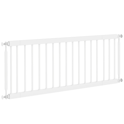 PawHut 26"-37" Dog Gate, Adjustable Pet Gate, Fits 14" Tall with 2 Extension, Pressure Mount Kit for Stairs and Doorways, White
