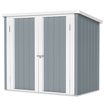 Outsunny 5' x 3' Metal Garden Storage Shed, Tool House with Double Doors for Backyard, Patio, Lawn