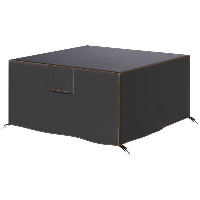 Outsunny Patio Furniture Cover, Waterproof 420D Heavy Duty Outdoor Furniture Cover with Air Vents, 55.1" x 55.1" x 28.1", Black