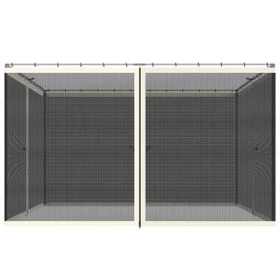 Outsunny 10' x 12' Gazebo Replacement Mesh Sidewall, Cream