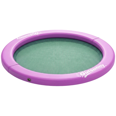 Outsunny 8FT Inflatable Water Hammock Floating Dock, Purple