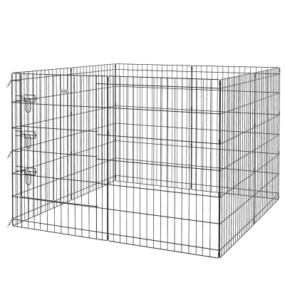 PawHut 36inch Foldable Metal Exercise Pet Playpen Yard Dog Puppy Kennel Cage 8 Panel