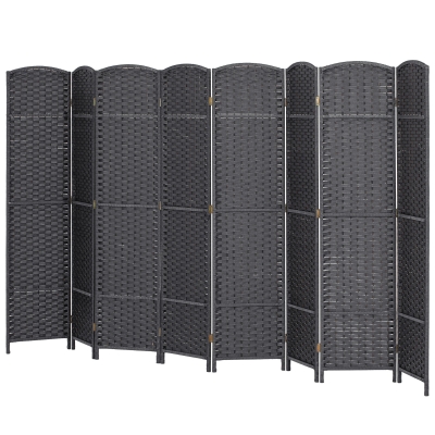 HOMCOM 8-Panel Folding Room Divider, 5.6' Privacy Screen, Gray
