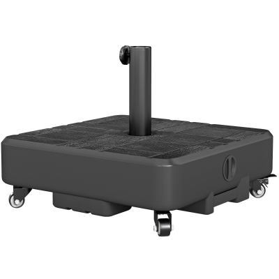 Outsunny Patio Umbrella Base Stand with Wheels for 1.5"/1.9" Poles