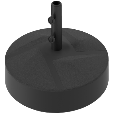 Outsunny Patio Umbrella Base Holder, Heavy Duty Outdoor Umbrella Stand Base, Sand/Water Filled, Φ22" x 15.7" H, Black